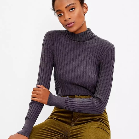 Loft Ribbed Turtleneck Sweater Nwt 